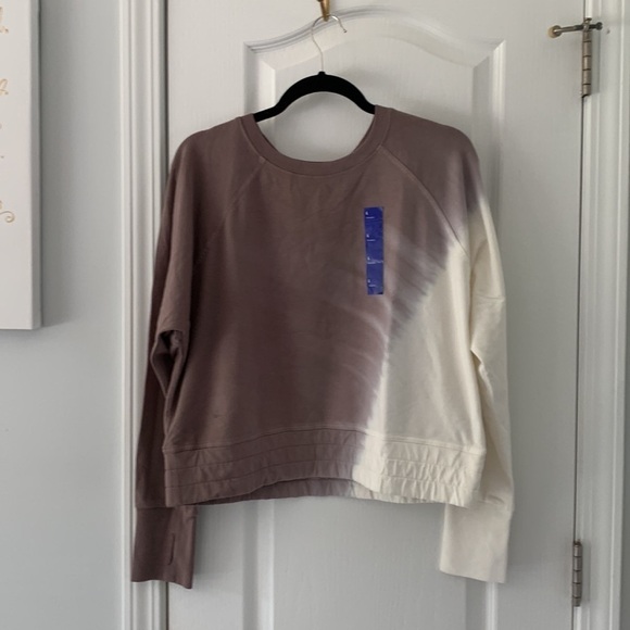 Joy Lab Sweatshirt  Women's French Terry Tie-Dye Pullover large NWOT two tones - Picture 12 of 13